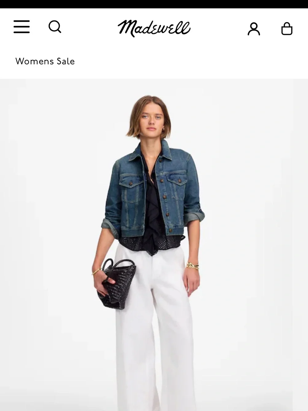 NWT Madewell Crop Jean Trucker Jacket
